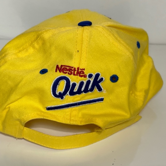 Vintage Nestle Quik Rabbit Chocolate Milk Adjustable Yellow Hat - Picture 3 of 5
